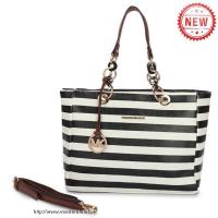 michael kors striped groot zwart boekentassen Outlet Haarlem mx5uv391